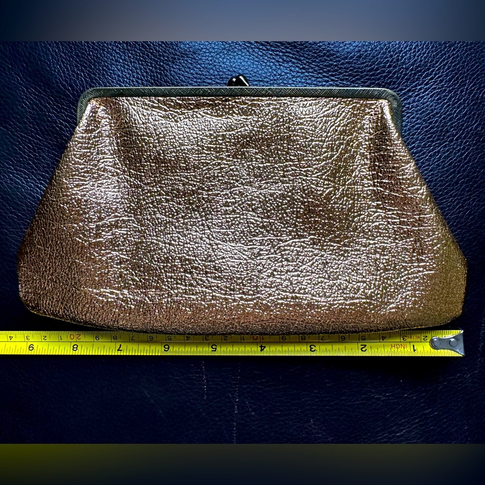 Metallic gold vintage clutch